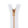 YKK White Brass Jean Zipper