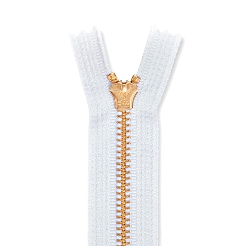 YKK White Brass Jean Zipper