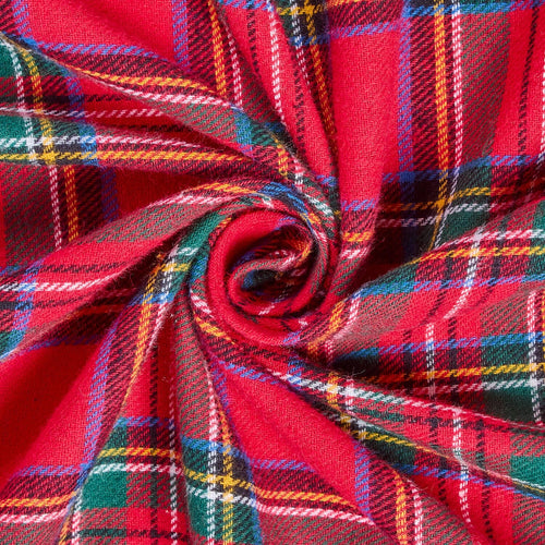 Royal Highland Red Tartan Brushed Cotton Flannel Fabric