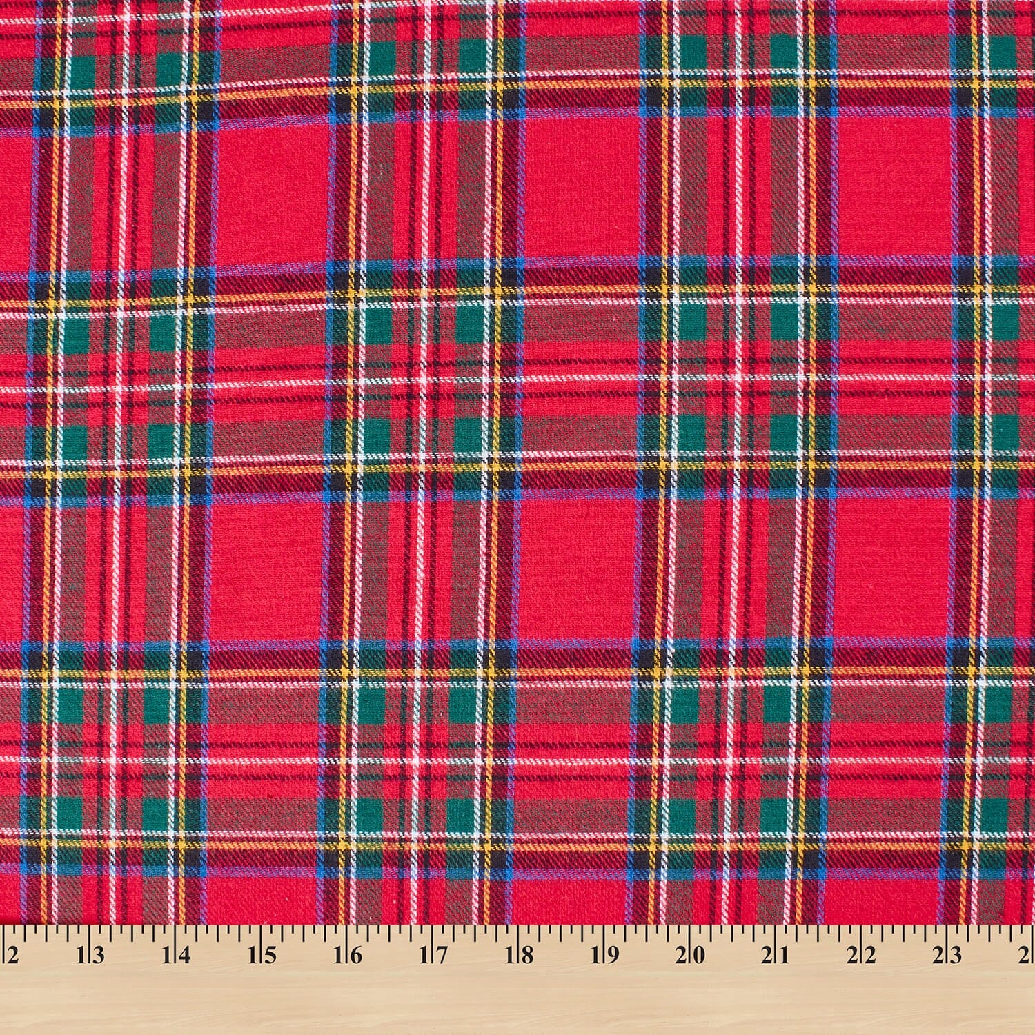 Royal Highland Red Tartan Brushed Cotton Flannel Fabric